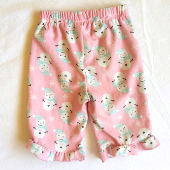 george pink snowman 2-piece winter pajama set 3 months baby girl - Picture 7 of 7